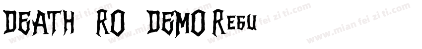 DEATH CROW DEMO Regu字体转换
